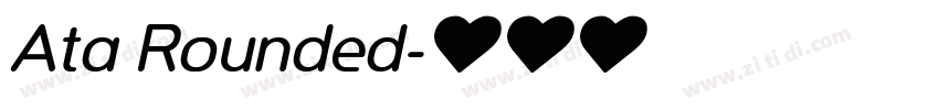 Ata Rounded字体转换